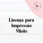 Licença para Impressão Miolo