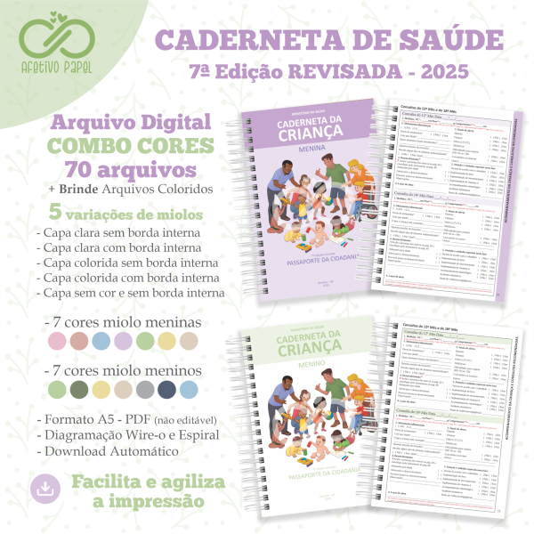 Arquivo Caderneta 7ª Ed. Revisada - Combo 70 Cores Clean - Imagem 1